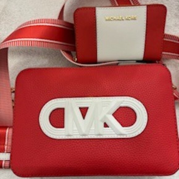 Michael Kors Handbags - Michael Kors "spiced coral" handbag PLUS matching small wallet NWT